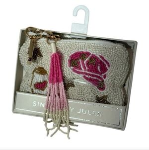 Sincerely Jules Viral Tik Tok Beaded Western Boot & Hat Coin Purse/Keychain New